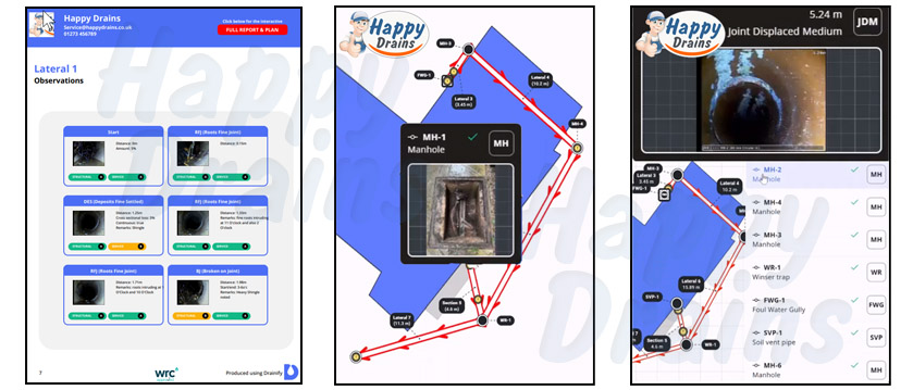 Happy Drains CCTV Plan & Report example